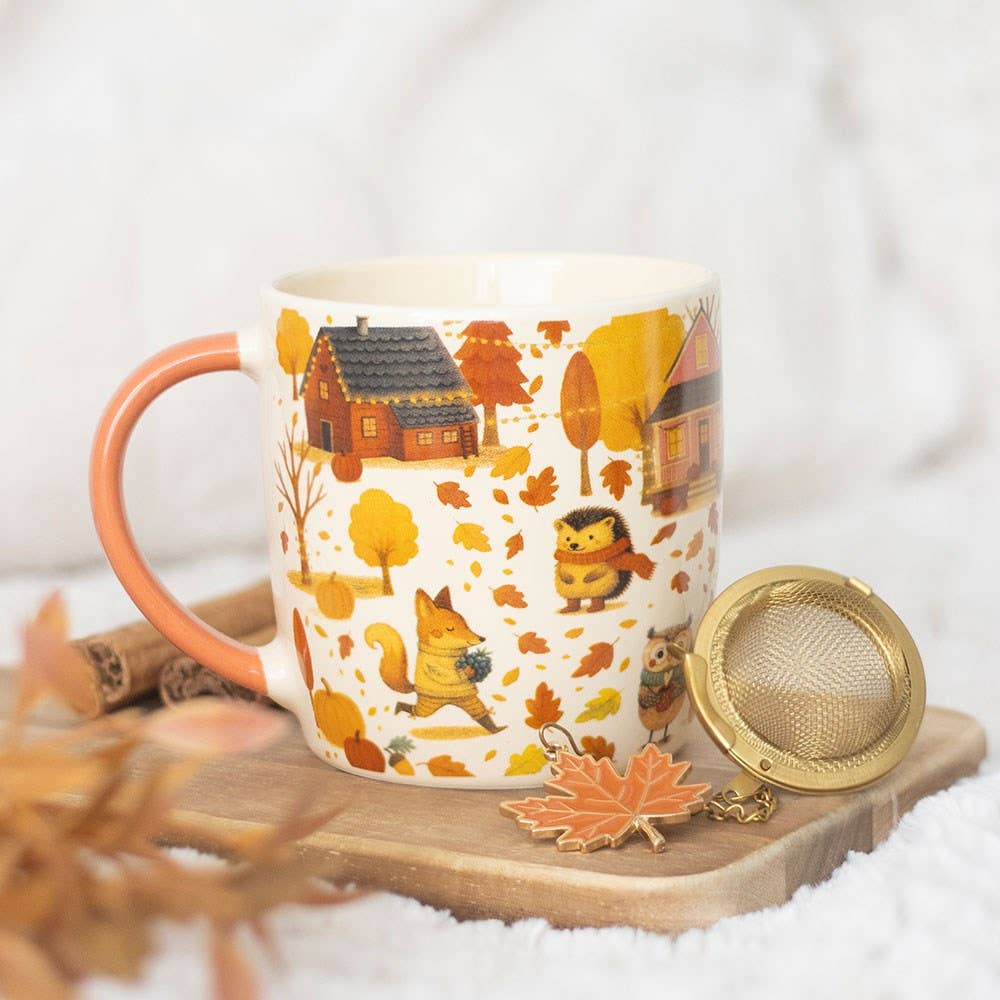 Mug & passoire à thé - Douceur d'automne