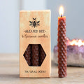 Lot de 6 bougies torsadées en cire d'abeille