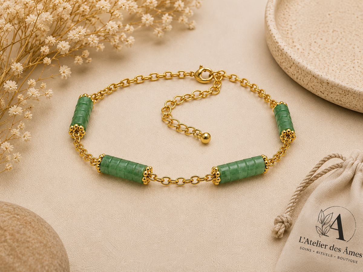 Bracelet Aventurine verte — Chance & Équilibre