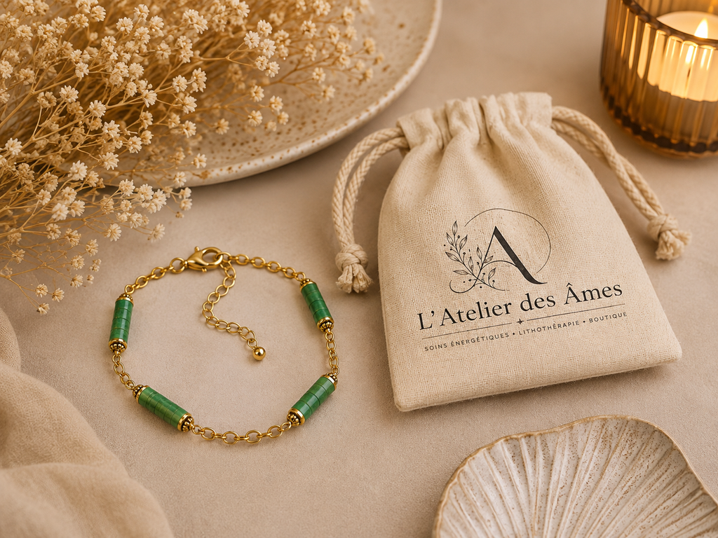 Bracelet Aventurine verte — Chance & Équilibre