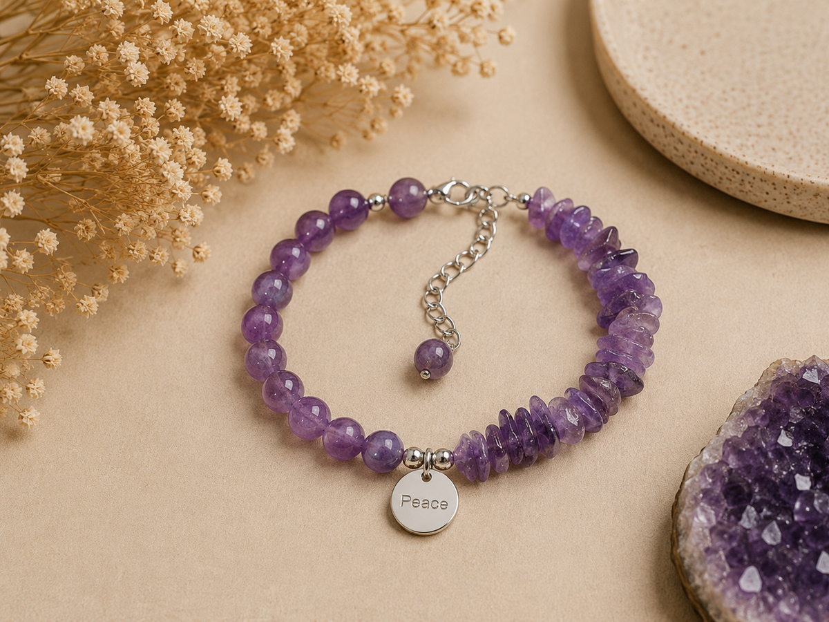 Bracelet Améthyste — Sérénité & Équilibre