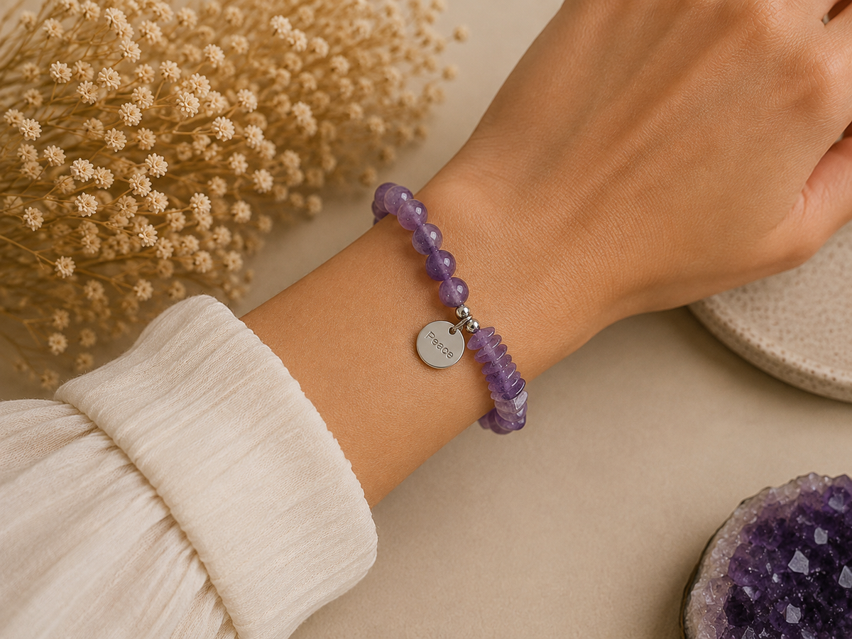 Bracelet Améthyste — Sérénité & Équilibre