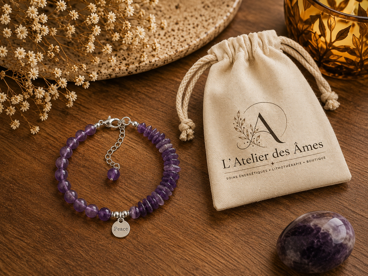 Bracelet Améthyste — Sérénité & Équilibre