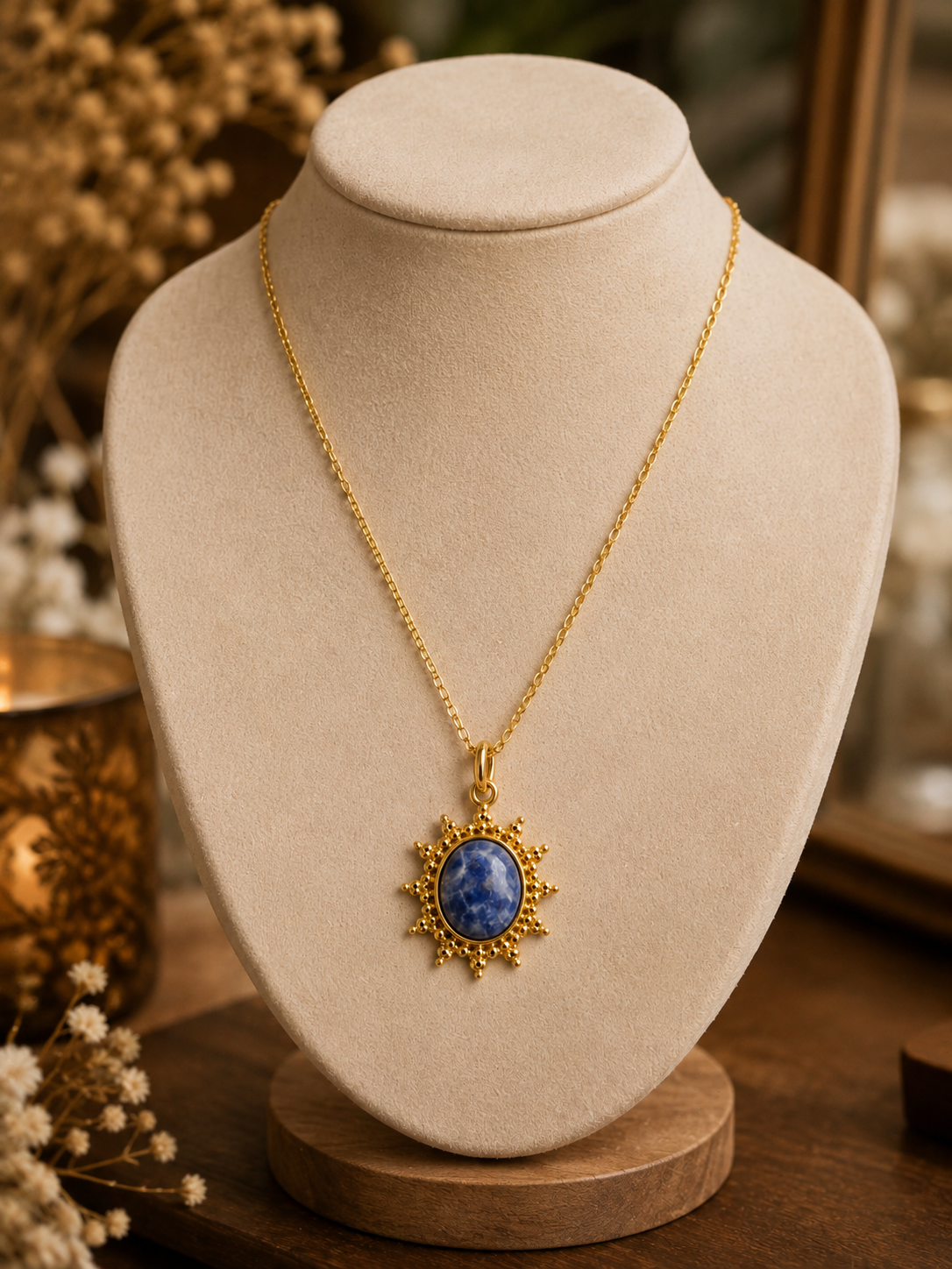 Collier Sodalite — Intuition & Clarté