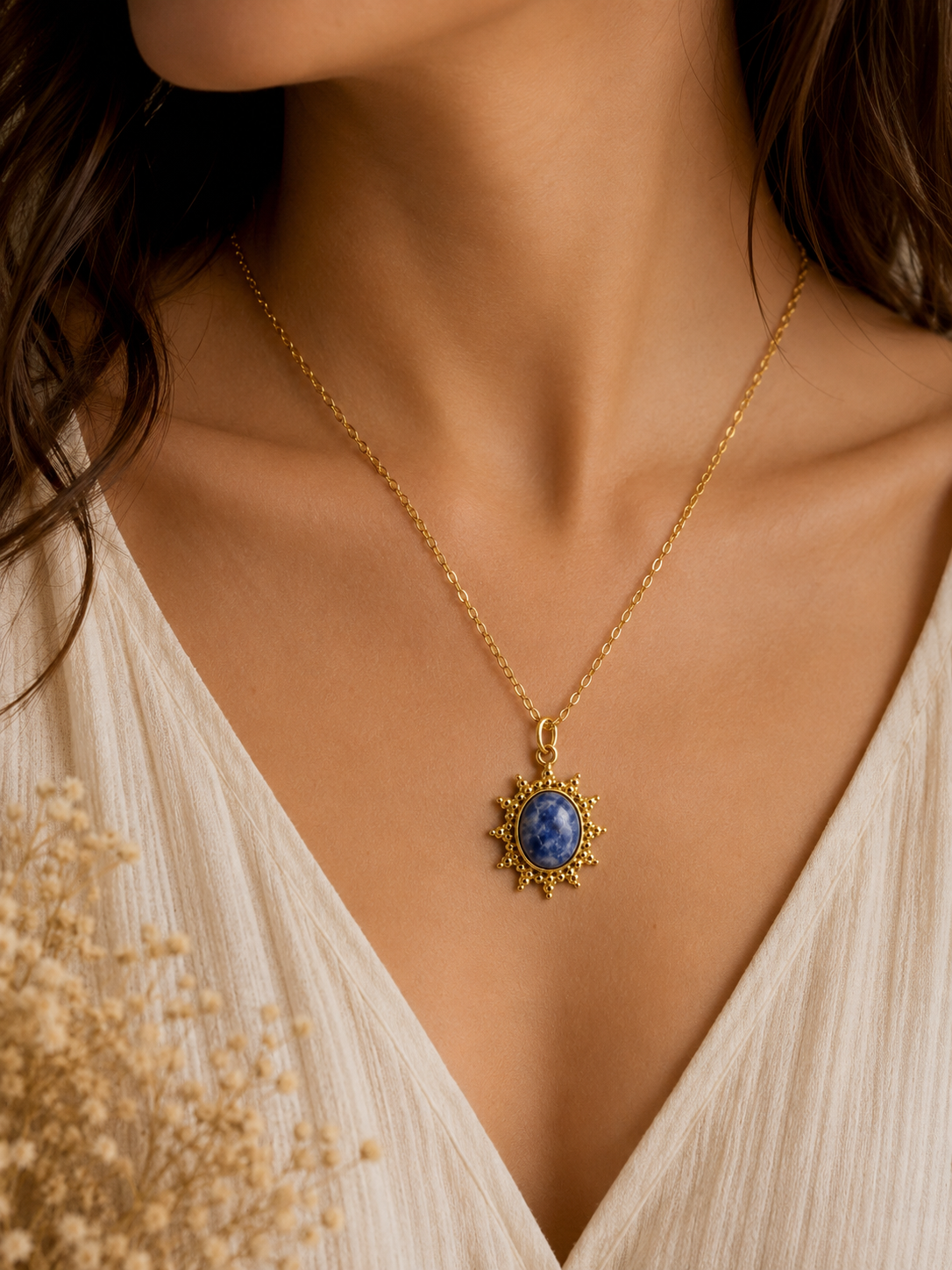 Collier Sodalite — Intuition & Clarté