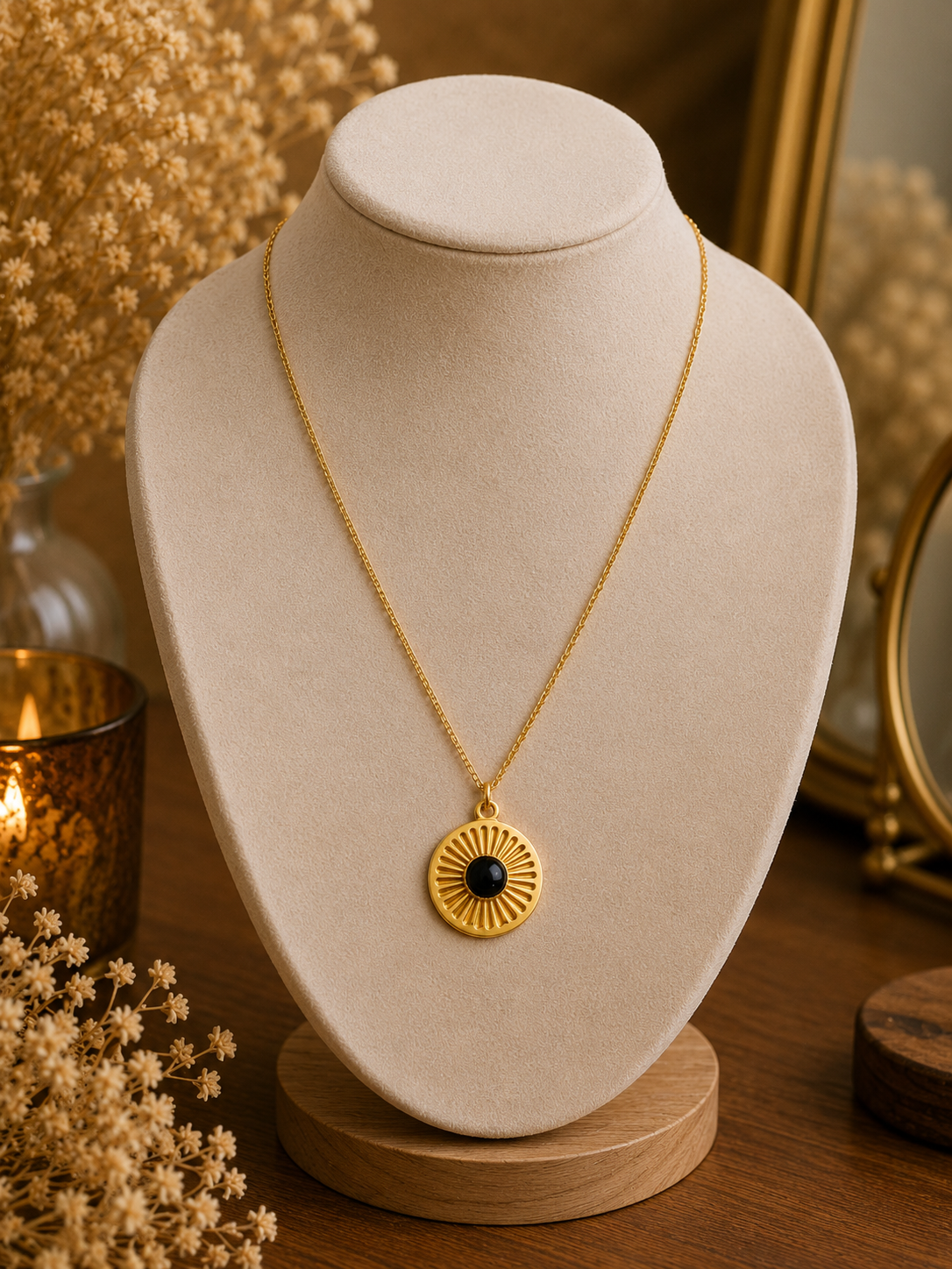 Collier doré – Onyx