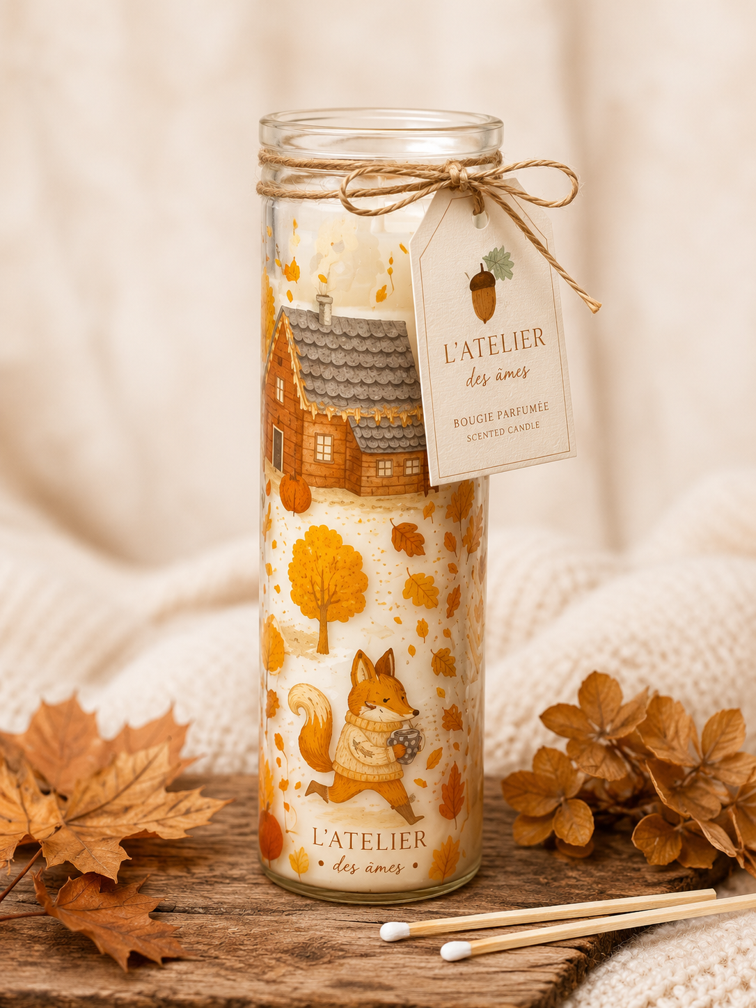Bougie tube parfumée - Cannelle des bois