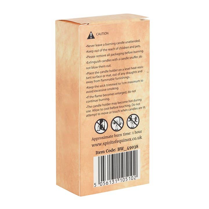 Lot de 6 bougies torsadées en cire d'abeille