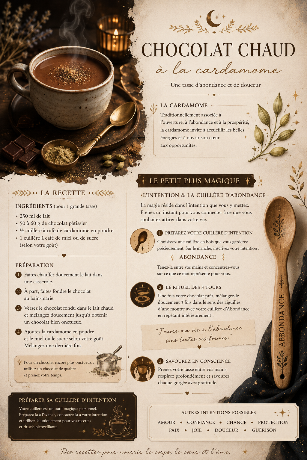 Recette chocolat chaud à la cardamome